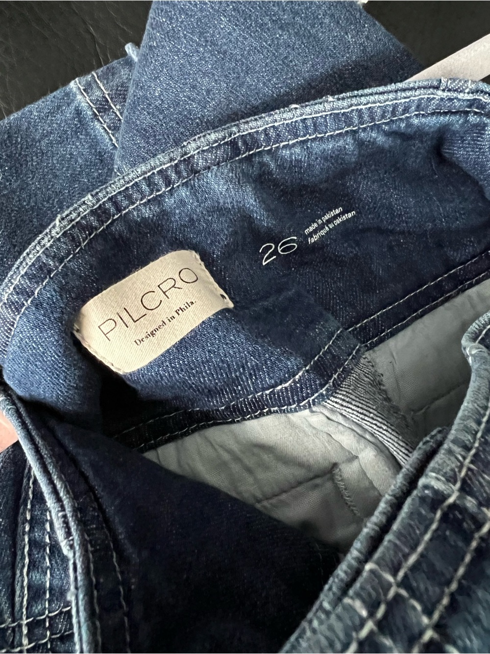 Anthropology Pilcro Wide-Leg Dark Blue High-Rise Jeans - Picture 7 of 7